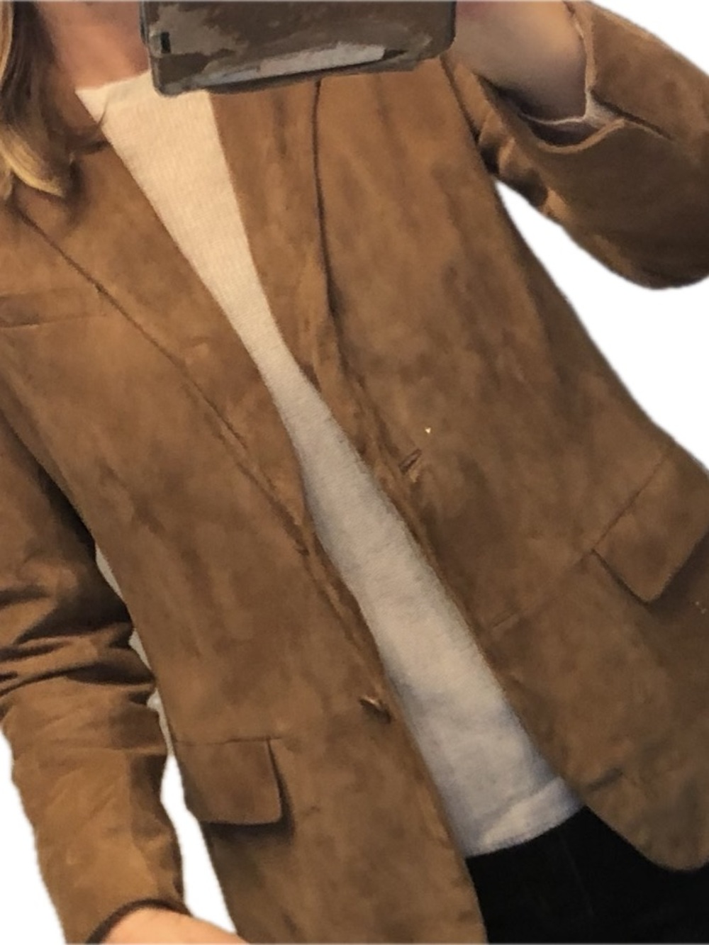 Talbots Camel Brown Suede Blazer